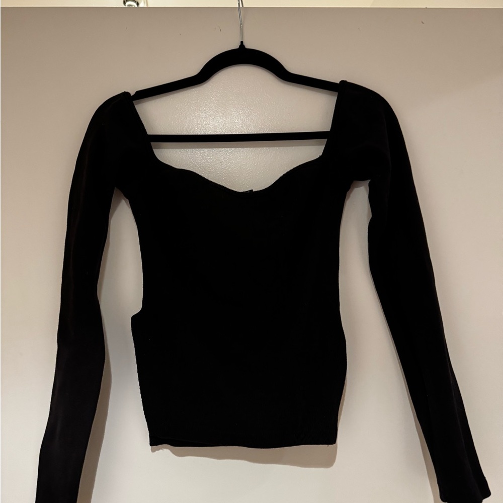 Nasty Gal Black Long Sleeve Bodysuit